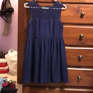 forever 21 navy blue yoke top dress